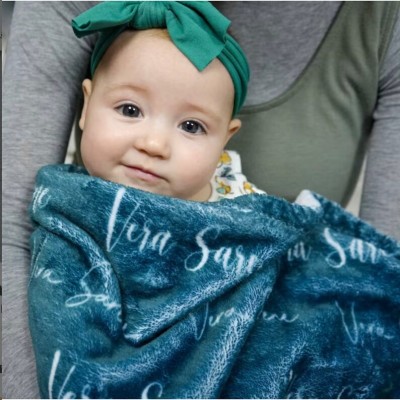 Personalised Name Blanket for Baby Great Gift for Birthday