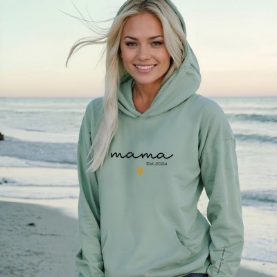 Personalised Mama Sweatshirt with Date and Children Name Mother's Day Gifts