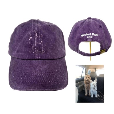 Your Photo Embroidered Line Art Portrait Custom Embroidered Dad Hat Gift