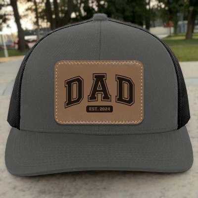 Personalised Dad Est Trucker Hat Fathers Day Gift Dad Est Mesh Hat