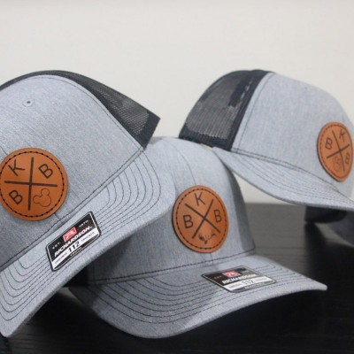 Custom Leather Patch Hat Gift for Him