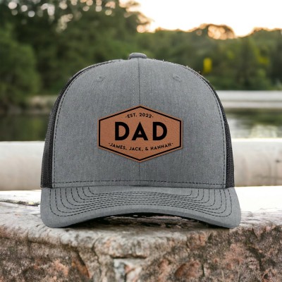 Personalised Gift for Him Dad Hat Custom Hat with Kids Names