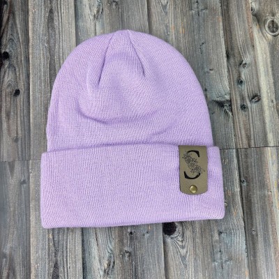 Unisex Personalised Beanie with Custom Tag Monogrammed Winter Hat