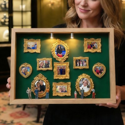 Mini Museum Silhouette Box with Photo,Keep Mum's Memory.